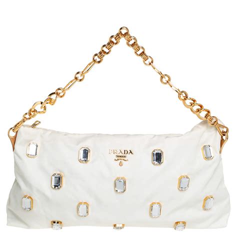 prada white clutch|prada clutch vintage.